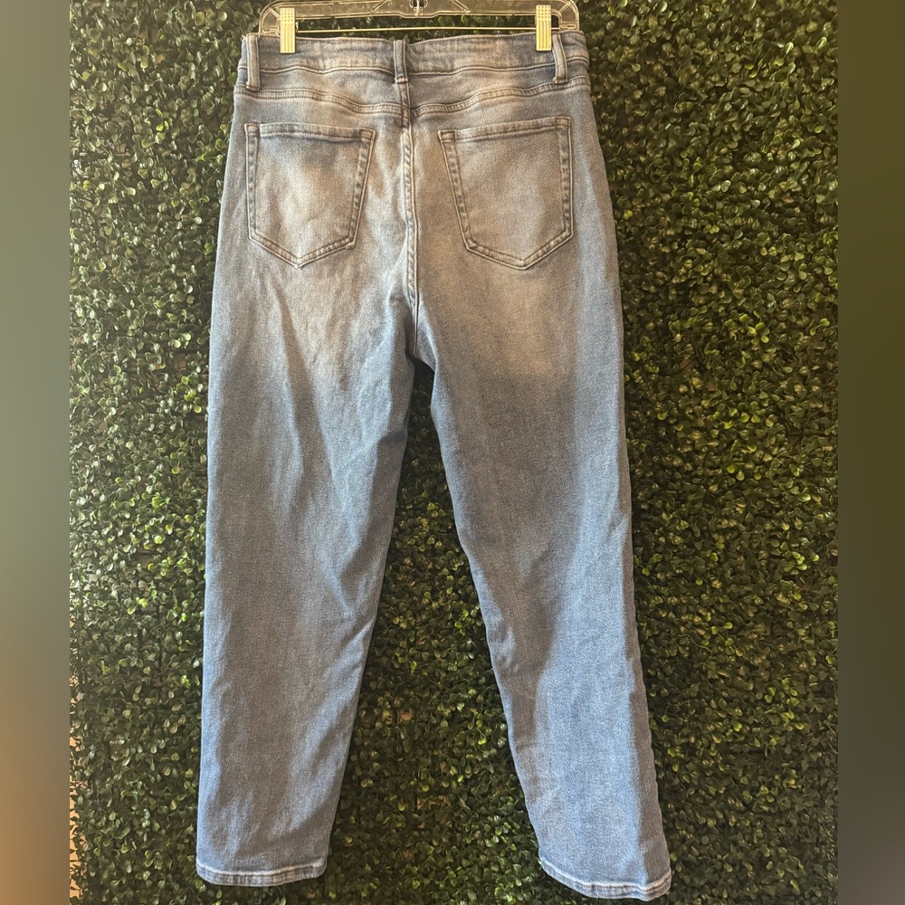 🔥5/$30🔥HAMMER DISTRESSED HI RISE CROP JEANS - Picture 2 of 6